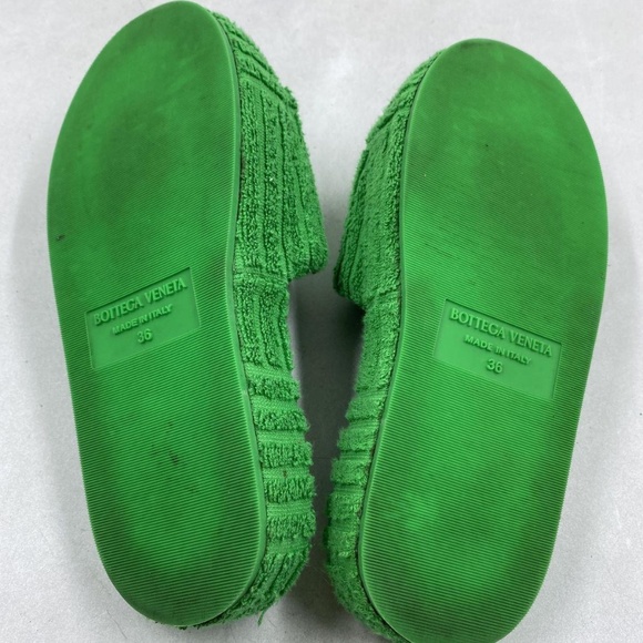 Bottega Veneta Green Terry Slide Sandal W 5.5 COA - Picture 5 of 7